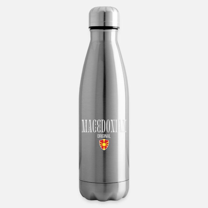 Mazedonisches Original, ich liebe Mazedonien - Isolierflasche - Lightsilver