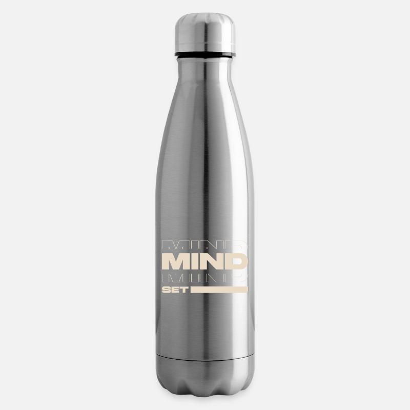 Mindset – Motivation & Success Mentality Statement - Isolierflasche - Lightsilver