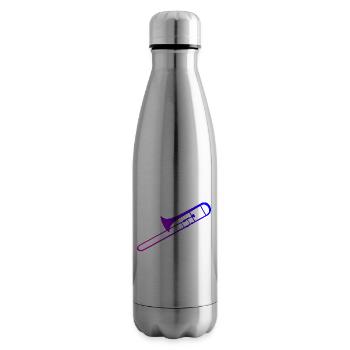 Trombone Brass Band Brass Instrument - Insulated Water Bottle - silver - Right