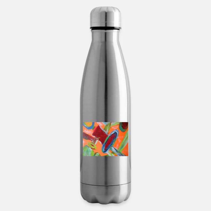 Système de tuyauterie abstrait - Bouteille isotherme - argent clair