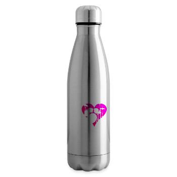 Drum Kit Men Women Percussionist Drummer - Insulated Water Bottle - silver - Right