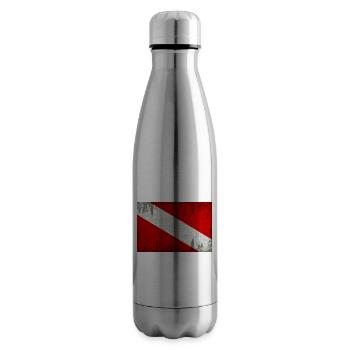 Drapeau de plongée - Bouteille isotherme - argent clair - Droite