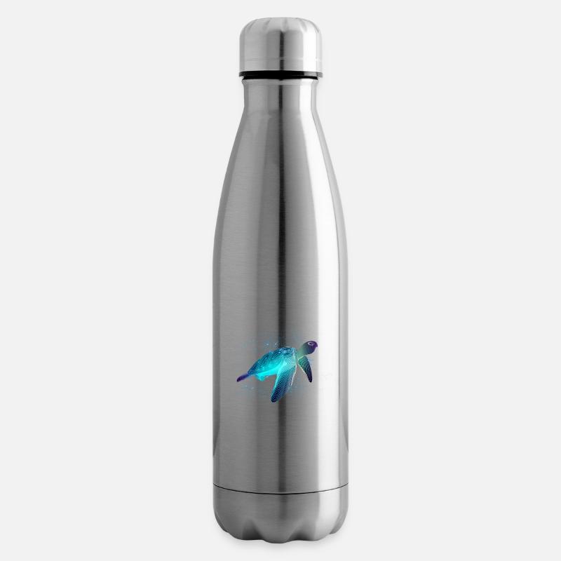 Schildkröte mit Sternen - Isolierflasche - Lightsilver