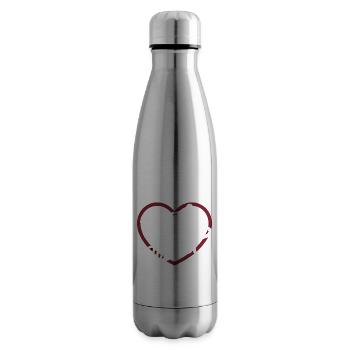 Manche mögens weinrot - Isolierflasche - Lightsilver - Rechts