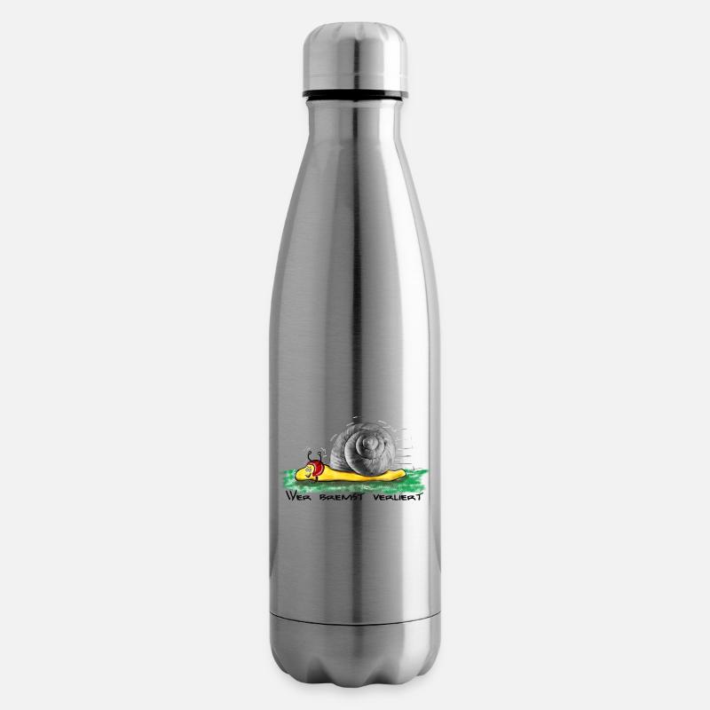 Qui ralentit perd - Bouteille isotherme - argent clair
