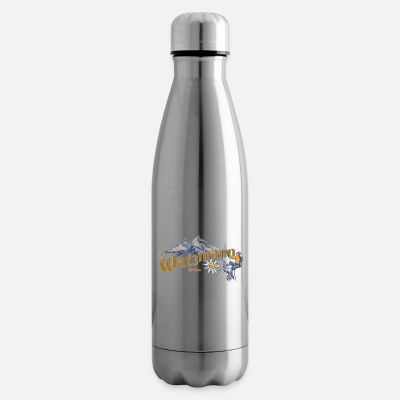 Berg Watzmann Bergsteiger beim Klettern - Isolierflasche - Lightsilver