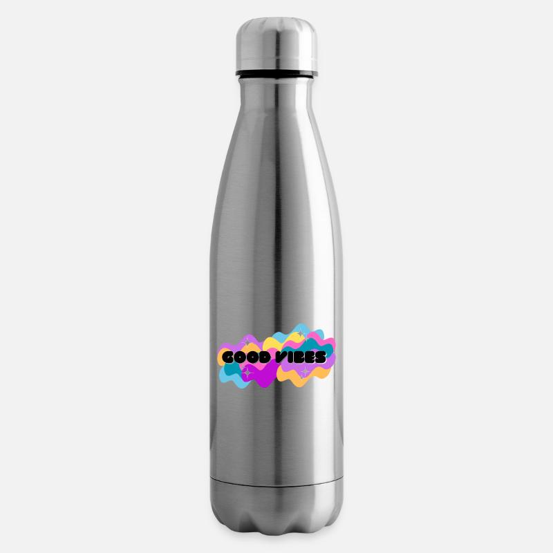 Bonnes vibrations positives - Bouteille isotherme - argent clair