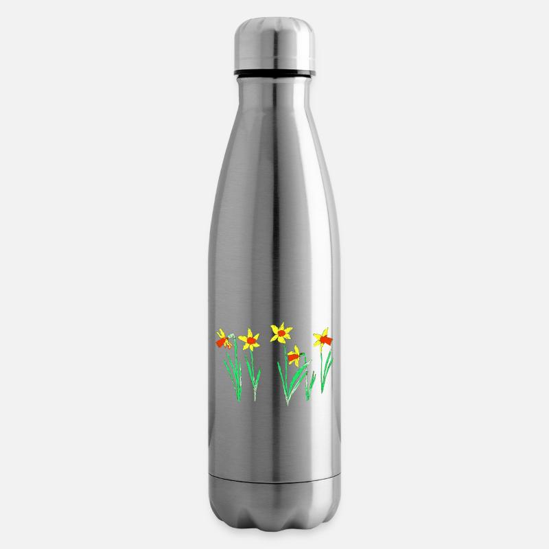 Narzissen - Isolierflasche - Lightsilver
