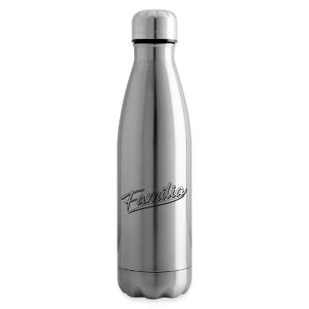family love party parents shirt familia gang hood - Insulated Water Bottle - silver - Right