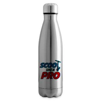 Scoot comme un Pro! Cadeau cool pour les scooters cascadeurs - Bouteille isotherme - argent clair - Droite