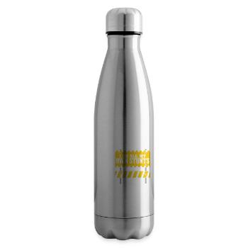 I Do All My Own Stunts | Broken Arm - Insulated Water Bottle - silver - Right