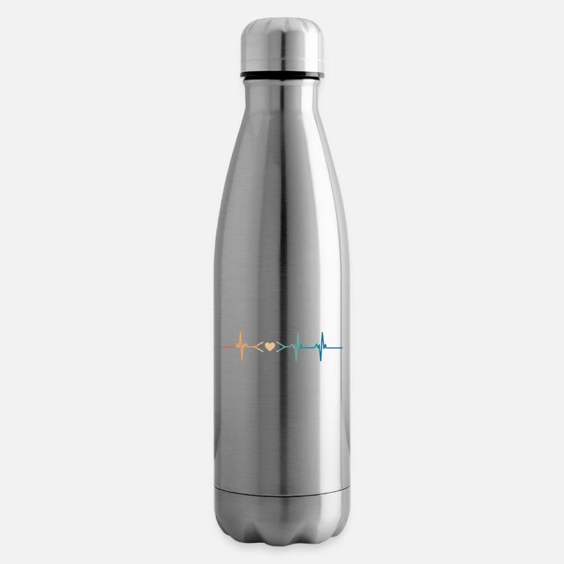 Heartbeat Coding Liebe - Isolierflasche - Lightsilver