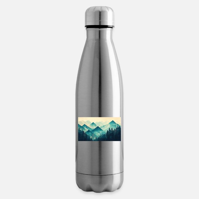 Wald Berge - Isolierflasche - Lightsilver