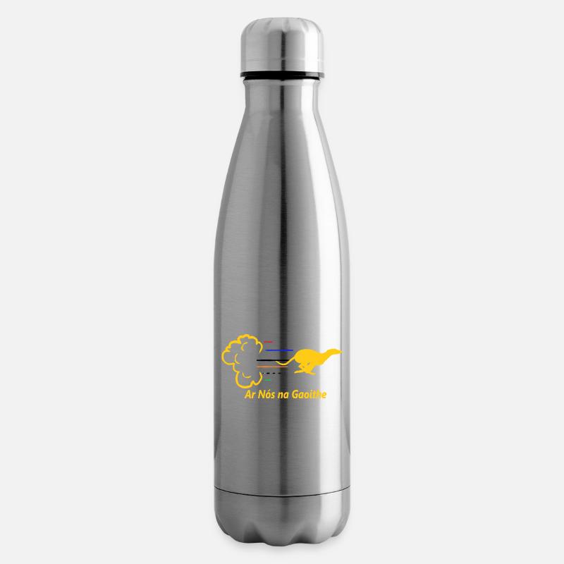 Greyhound - Ar Nós Na Gaoithe Gold - Insulated Water Bottle - silver