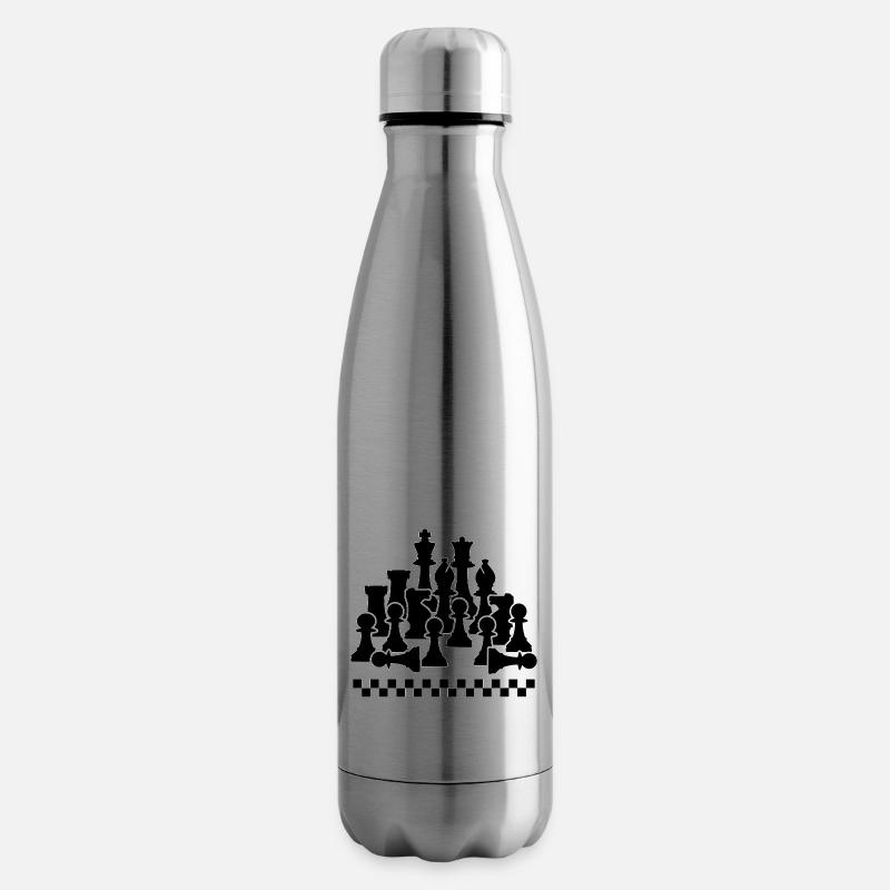 Schach - Isolierflasche - Lightsilver