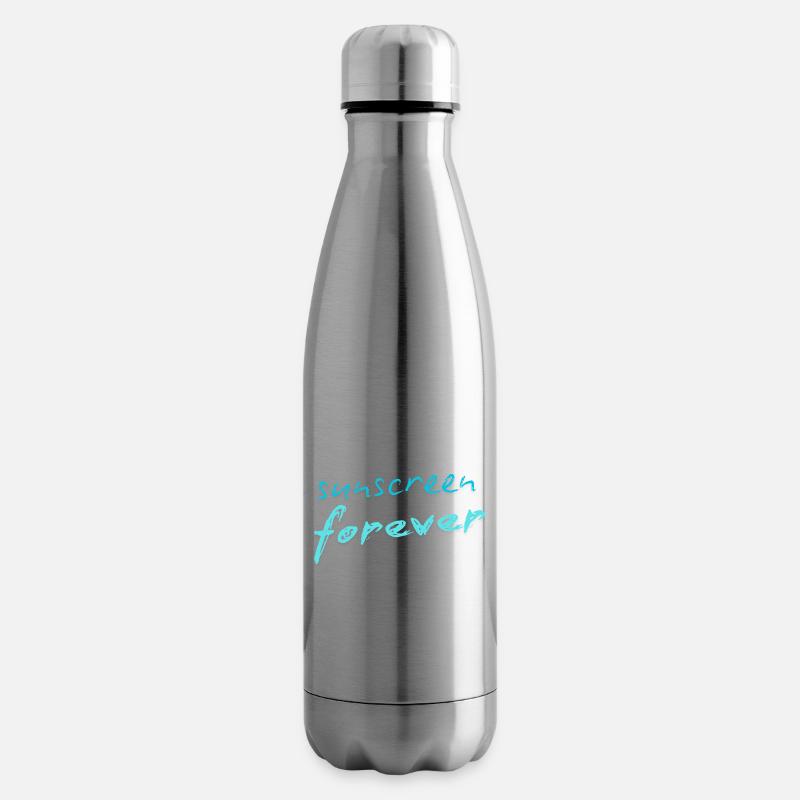 Sunscreen forever - Insulated Water Bottle - silver