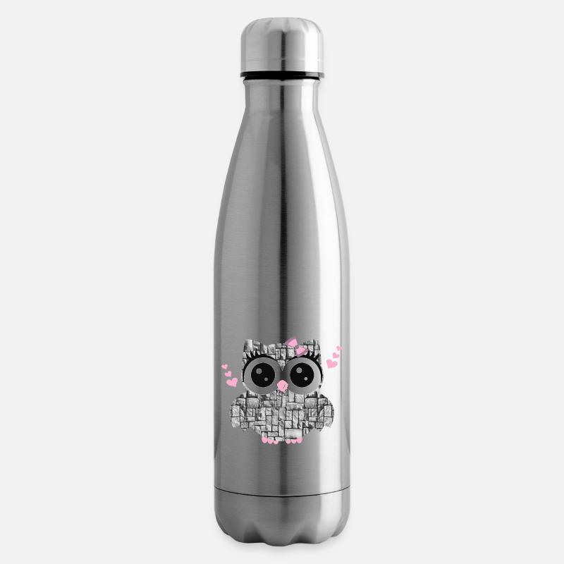 Eule_Stein - Isolierflasche - Lightsilver