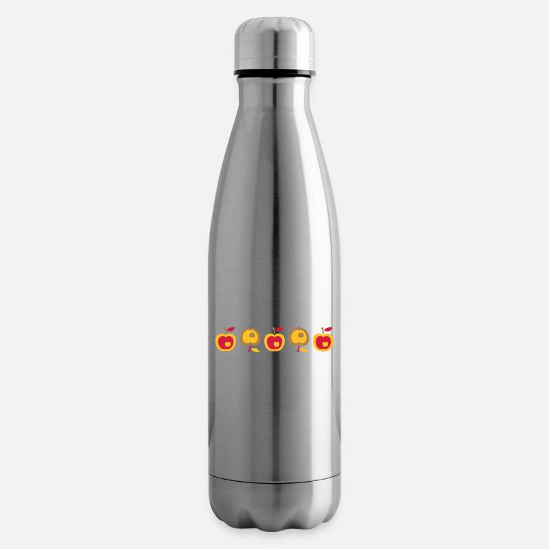 Apfel - Isolierflasche - Lightsilver