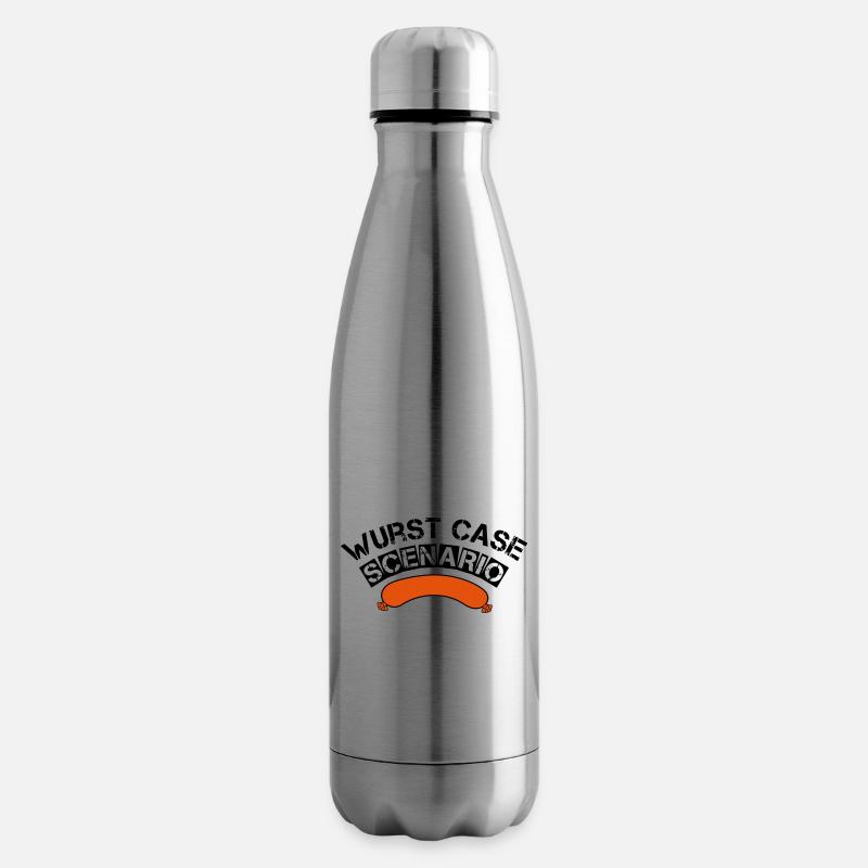 Wurst case scenario grillen BBQ Griller Geschenk - Isolierflasche - Lightsilver