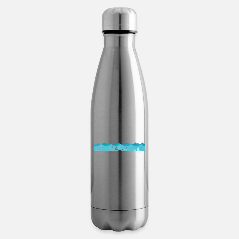 Surfer Herzschlag Meer - Isolierflasche - Lightsilver