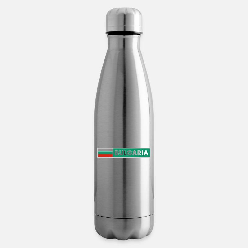 Drapeau de la Bulgarie - Bouteille isotherme - argent clair