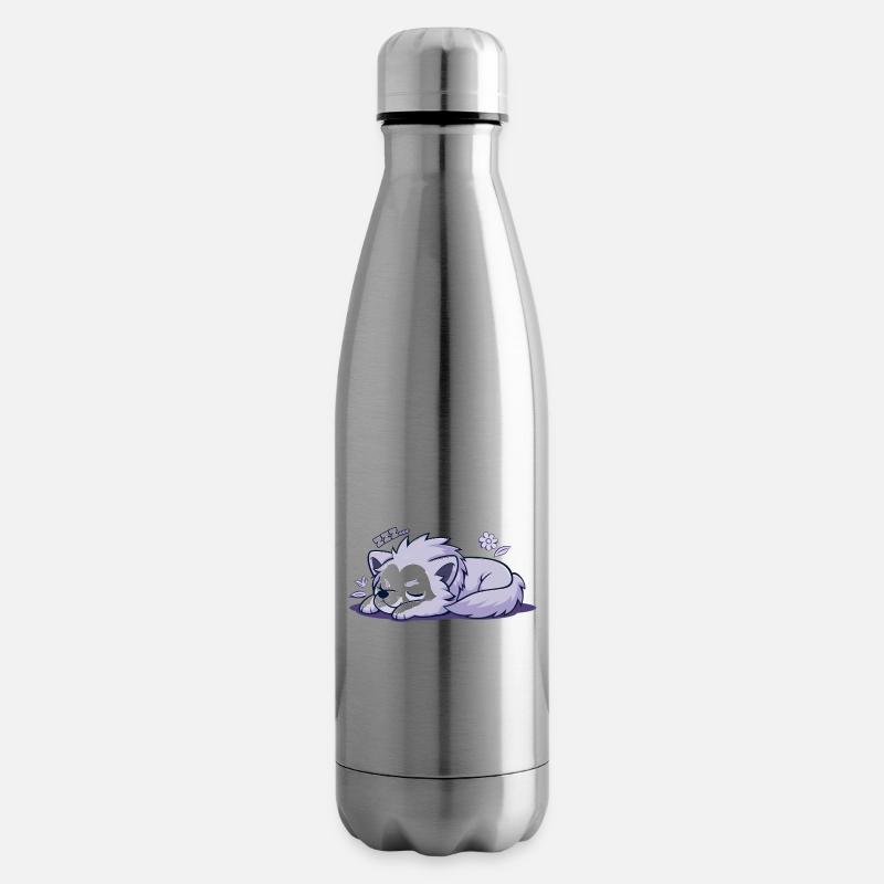 Schlafender Wolf - Aufkleber - Isolierflasche - Lightsilver