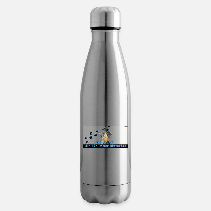 Dackel Aquarell, Süßes Hundemotiv & Geschenkidee - Isolierflasche - Lightsilver