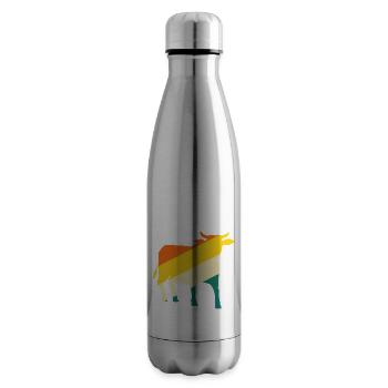 Büffel Rind Ochsen - Isolierflasche - Lightsilver - Rechts