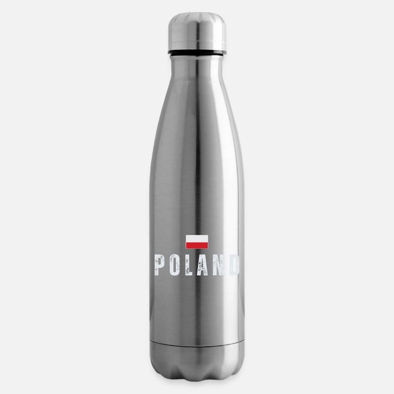 Fierté polonaise, drapeau polonais - Bouteille isotherme - argent clair