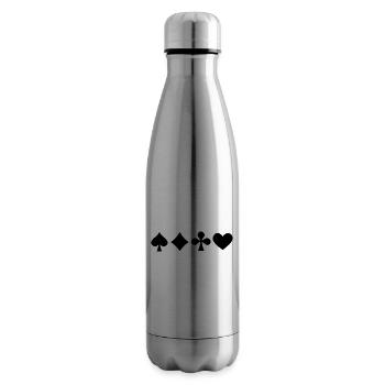 pik_herz_karo_kreuz - Isolierflasche - Lightsilver - Rechts