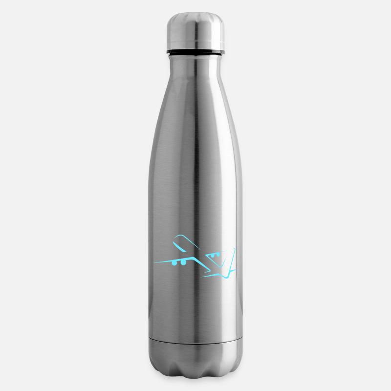 Flugzeug - Isolierflasche - Lightsilver