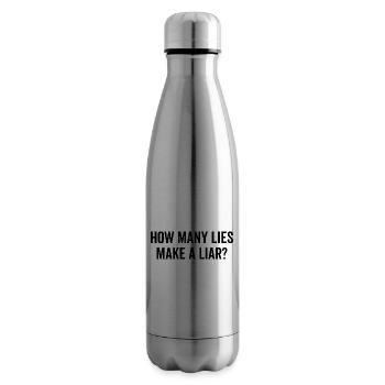 Combien de mensonges font un menteur - Bouteille isotherme - argent clair - Droite