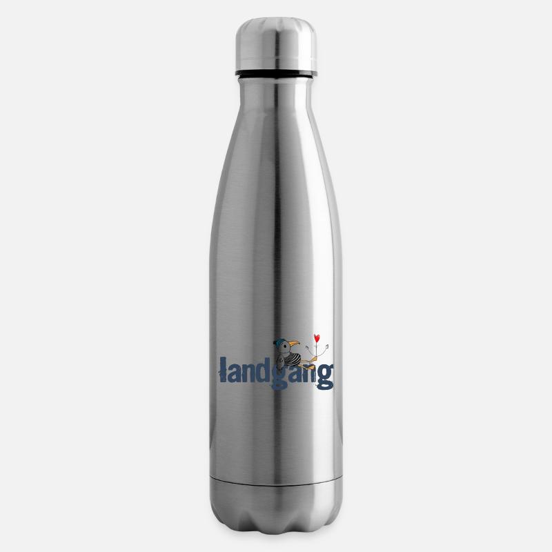 Landgang Möwe Herz - Isolierflasche - Lightsilver