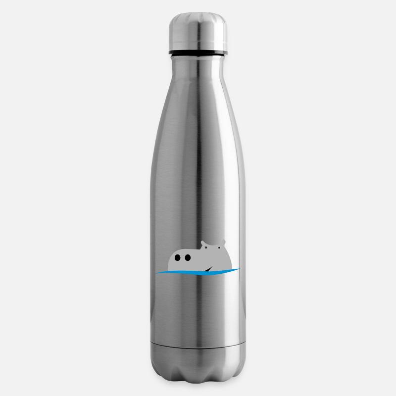 Nilpferd - Isolierflasche - Lightsilver