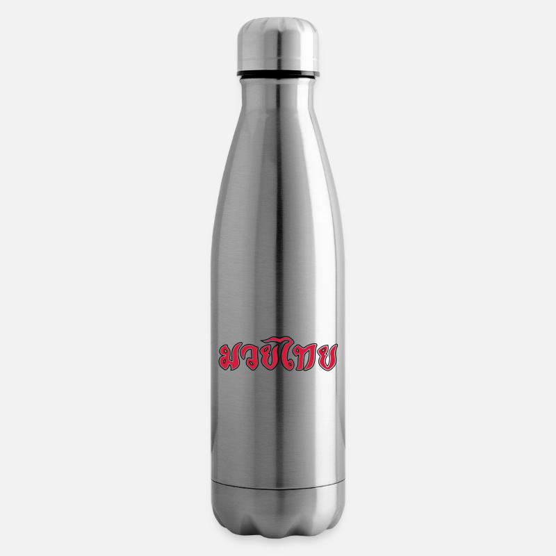 Muay Thai Script - Isolierflasche - Lightsilver