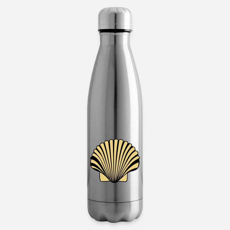 coquille saint jaques coquillage de Compostelle - Bouteille isotherme - argent clair