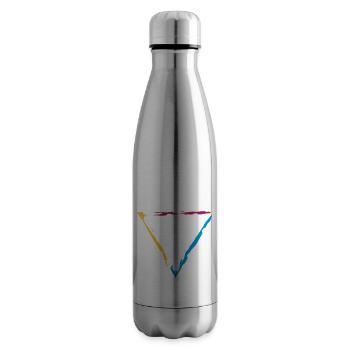 buntes dreieck rahmen umrandung dekorativ cool des - Isolierflasche - Lightsilver - Rechts