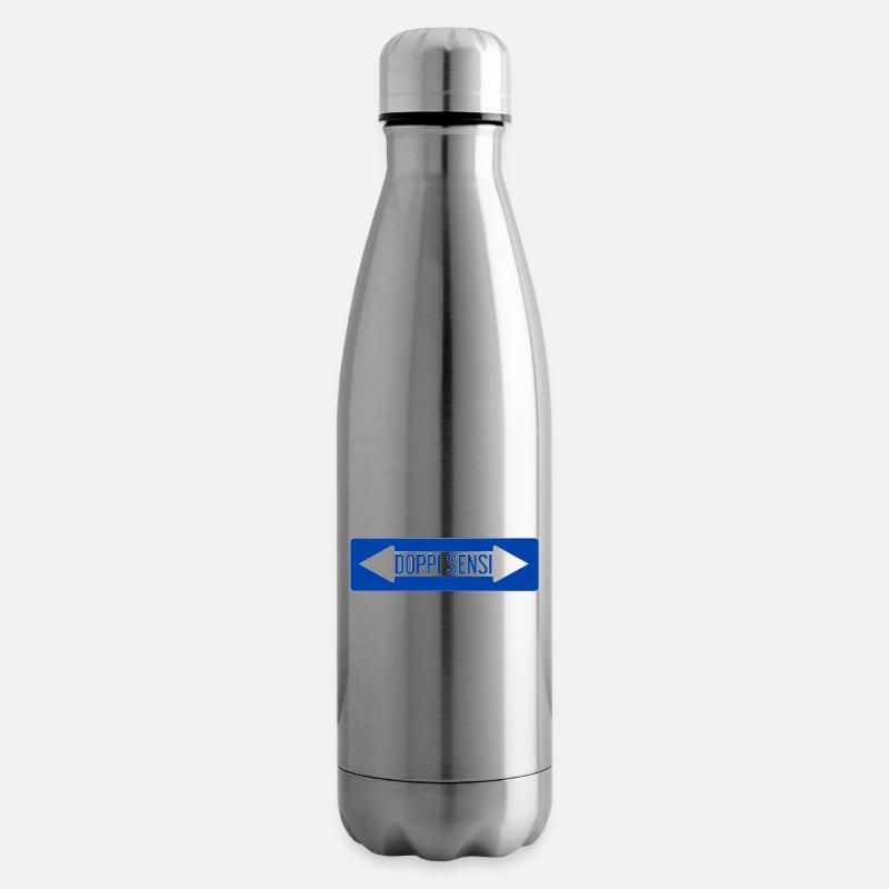 Signe de route à double sens - Bouteille isotherme - argent clair