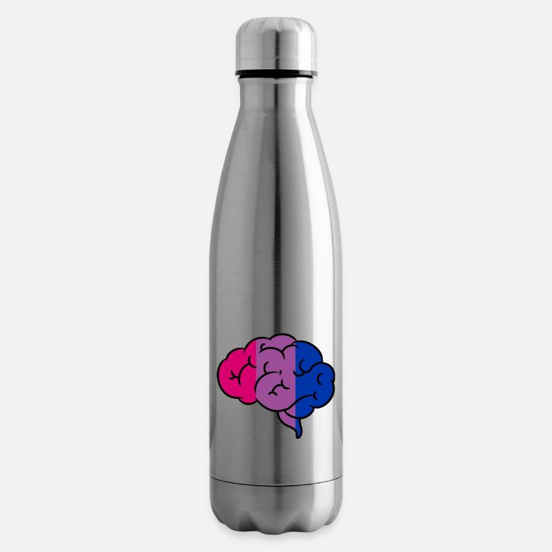Bisexuelles Gehirn Bisexual Pride - Isolierflasche - Lightsilver