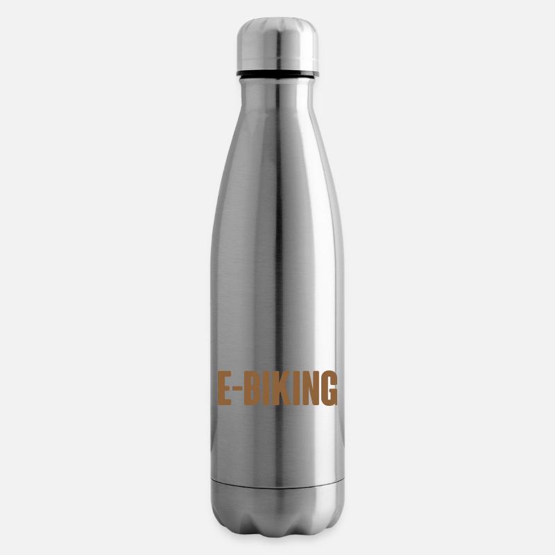 They see me e biking - Vector Graphics - Insulated Water Bottle - silver