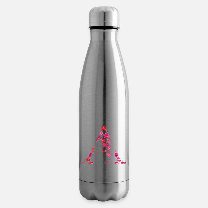 Lettre a bisous - Bouteille isotherme - argent clair