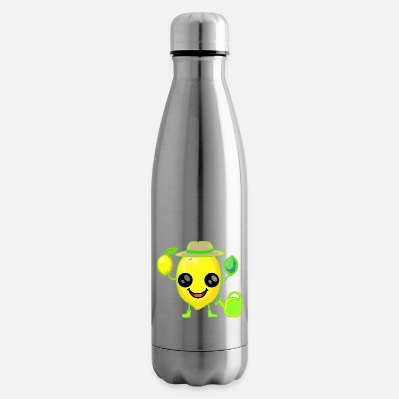 Zitronen Zitrone - Isolierflasche - Lightsilver