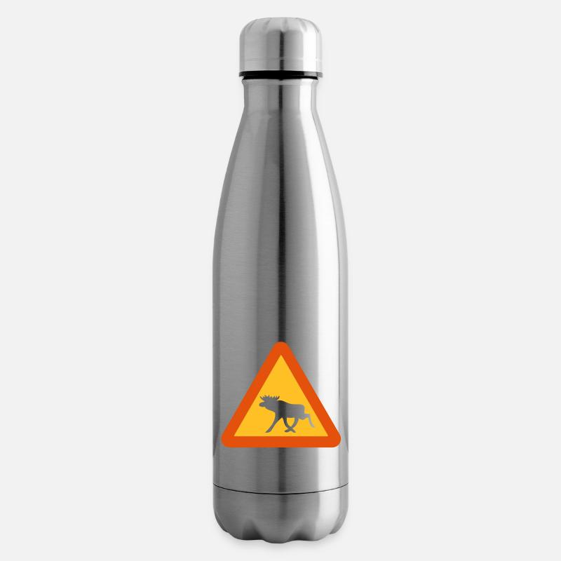 Vorsicht Elche! - Isolierflasche - Lightsilver
