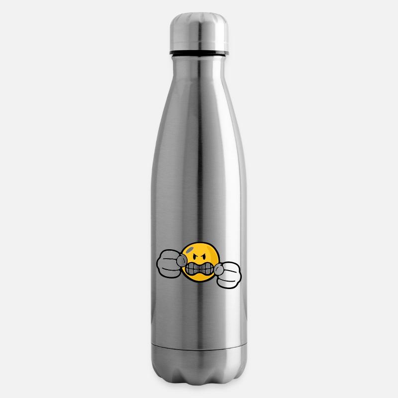 Smiley Anger Fury - Isolierflasche - Lightsilver