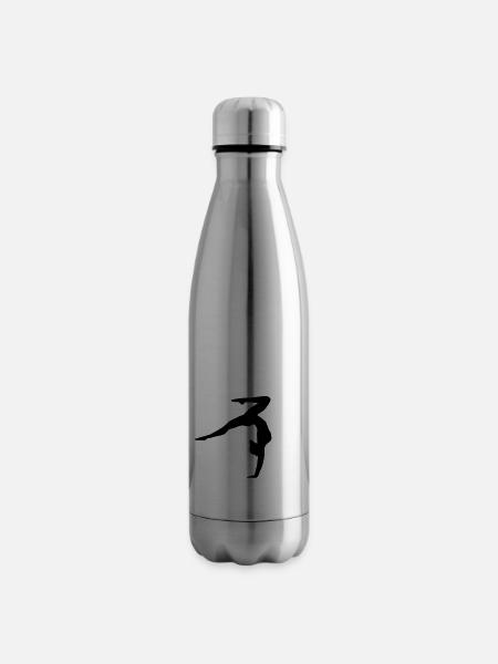 Gymnastique, gymnaste, gymnaste - Bouteille isotherme - argent clair