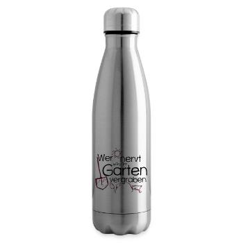 Wer nervt wird im Garten vergraben - Gärtner - Isolierflasche - Lightsilver - Rechts