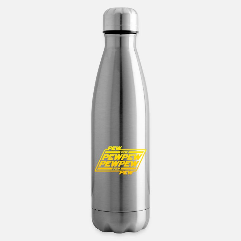 Pew Pew Pew - Insulated Water Bottle - silver