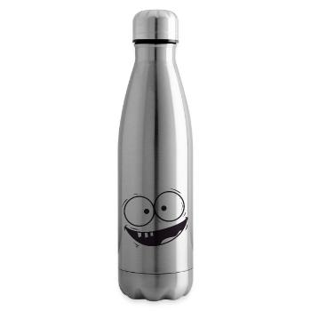 The Grin Man - Insulated Water Bottle - silver - Right