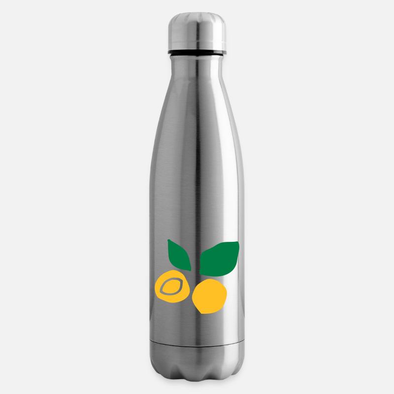 Apricot fruit c2 - Insulated Water Bottle - silver