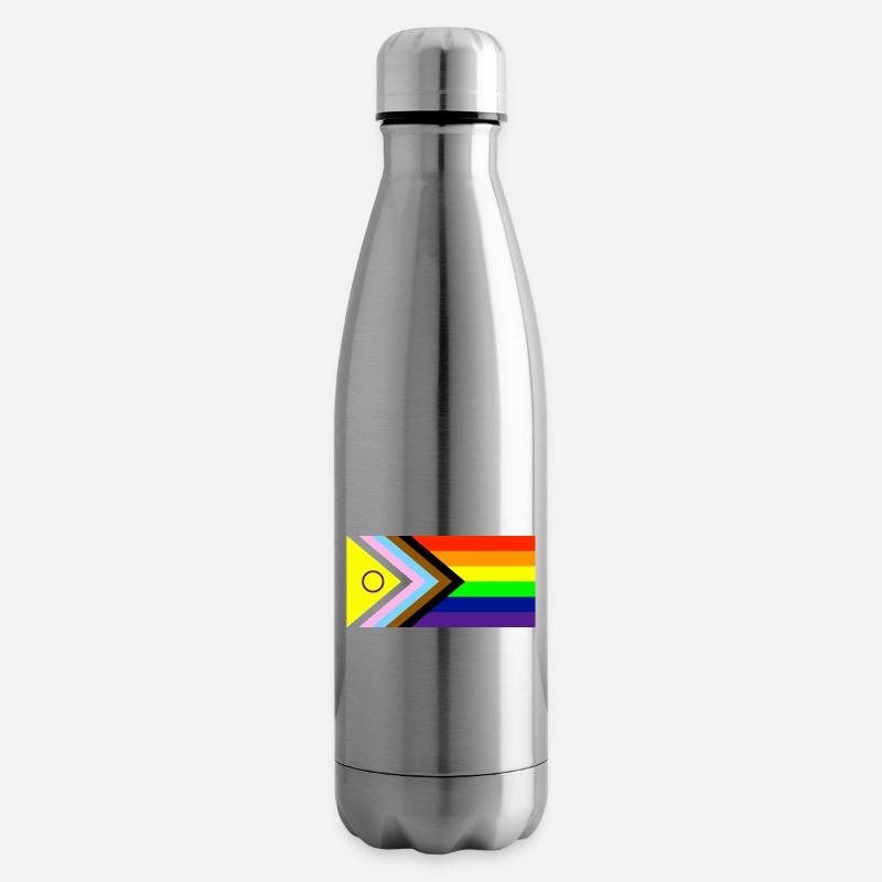 Progress Pride Flag Intersex, Pride Flag 2021 - Isolierflasche - Lightsilver
